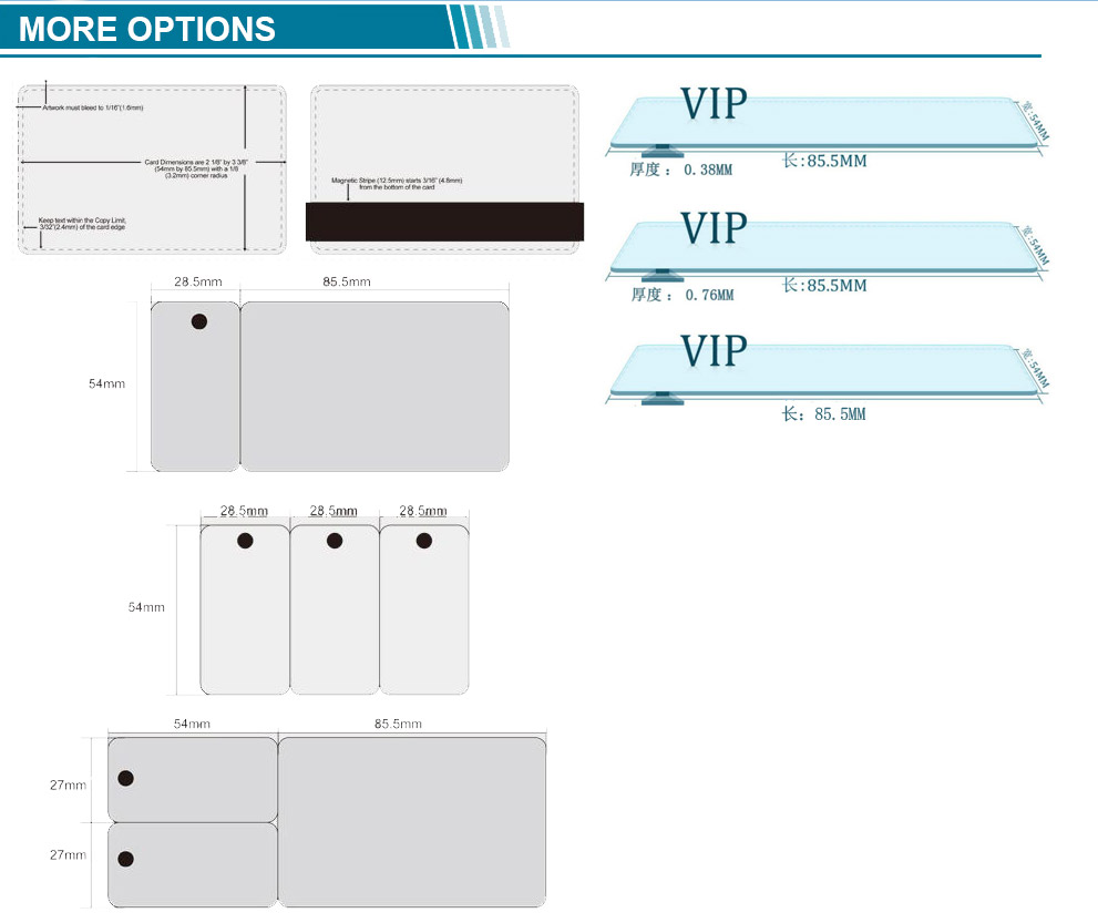 Full Color Printing Hi-co Magnetic Strip Hotel Card