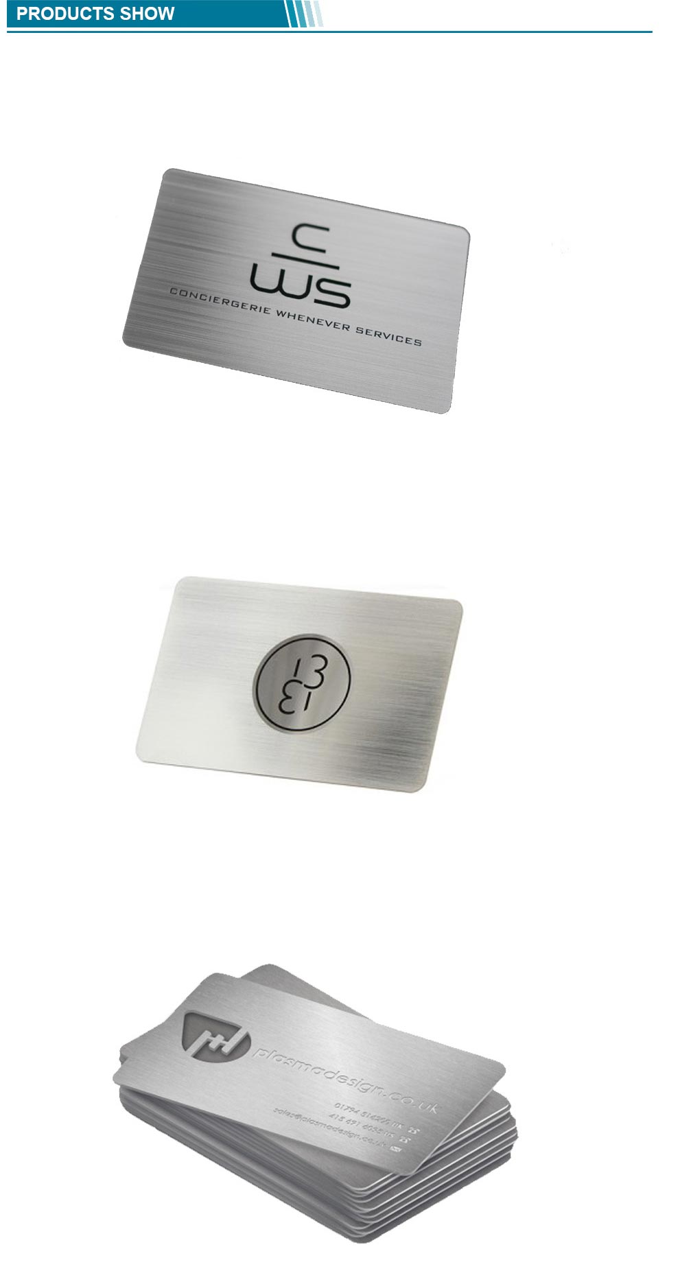 Brush Stainless Steel Metal Business Card