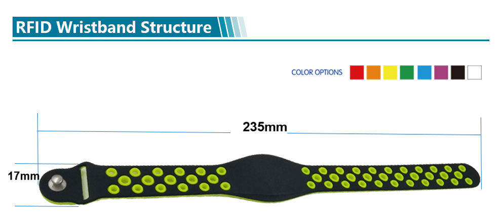 Newly Designing RFID Silicone Wristband for Gym Club Management