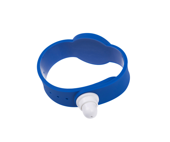 Round Head Silicone RFID Bracelet with Tamper Button