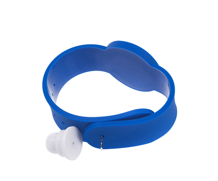 Round Head Silicone RFID Bracelet with Tamper Button