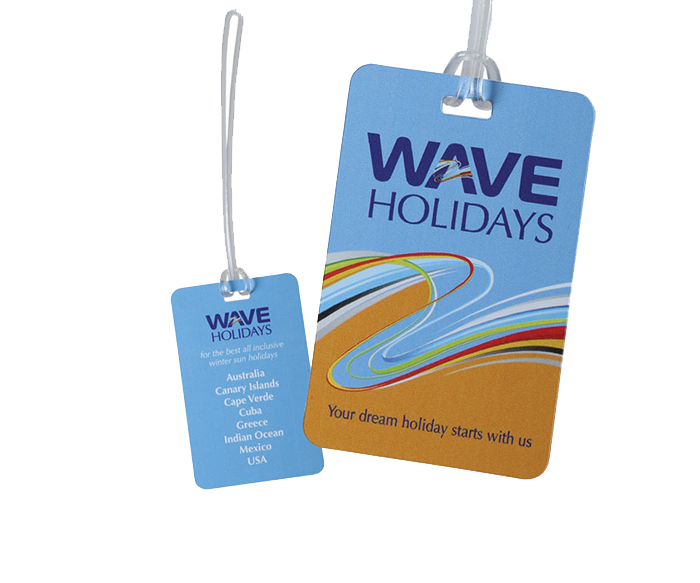 Full Color Printing Plastic Single Luggage Tag Card