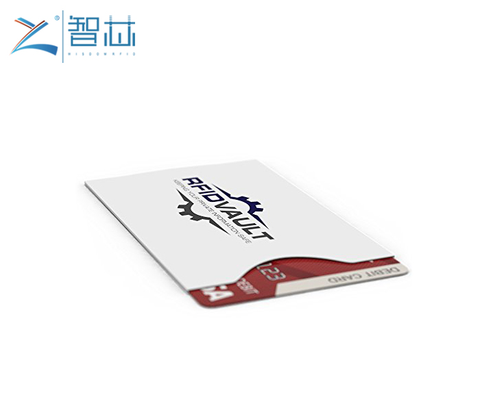 Paper 13.56mhz RFID Blocking Card Sleeve Protector for scanning