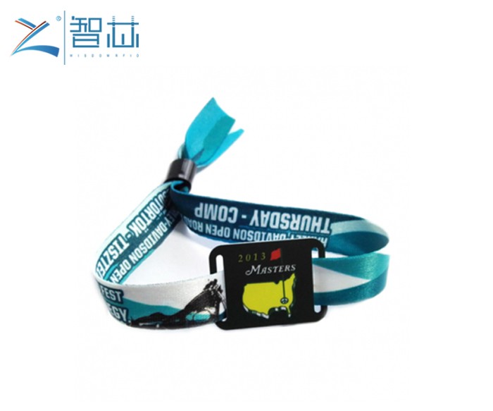 Disposable RFID Woven Wristband NTAG 216 Chip