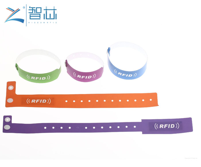 ISO 15693 NXP I CODE SLI Disposable Softer PVC RFID Wristband