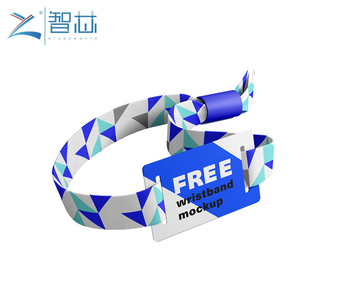 Disposable RFID Woven Wristband NTAG 216 Chip