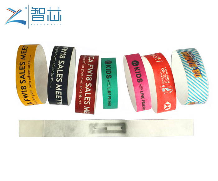 Factory Price Colorful Tyvek NTAG 213 NFC Wristband Water Proof 